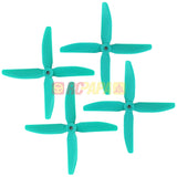 HQ 5" 5x4x4 Quad-Blade Glass Fiber Propellers (Skitzo Blue) - RC Papa