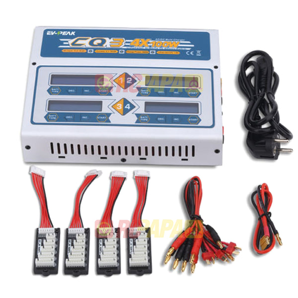 EV-Peak CQ3 Multi Charger 4x100W NiMH/LiPO with Built-in Balance