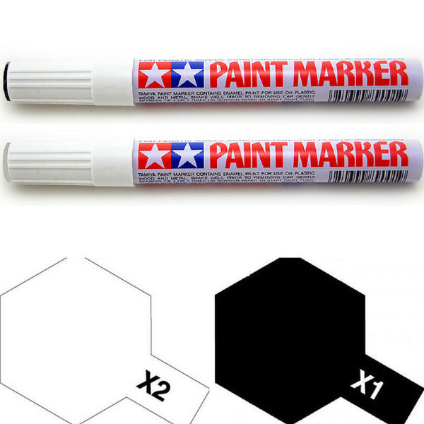 Tamiya Paint Marker Black White X1 X2 89001 89002 Combo – RC Papa