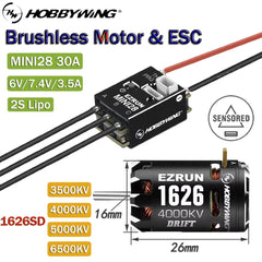 Hobbywing EZRUN Mini28 1626 SD ESC Motor Combo for 1/28 RC Car