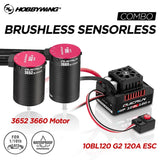 Hobbywing Quicrun WP 10BL120 G2 ESC + 3652/3660 Brushless Sensorless Motor Combo