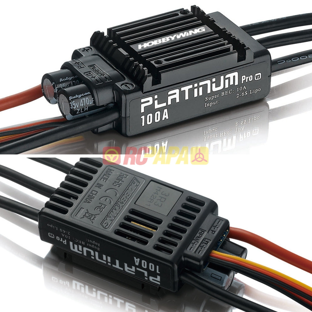 Hobbywing Platinum 100A V3 Brushless ESC with 10A BEC - RC Papa