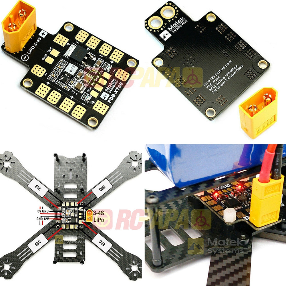 Matek 5in1 Power Hub BEC Power Distribution Board PDB (LED
