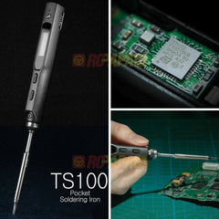 TS100 40W Digital OLED Soldering Iron Station (Tip TS-B2) - RC Papa