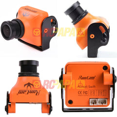 RunCam Swift 600TVL HS1177 Type mini FPV Camera (Orange/Silver) - RC Papa