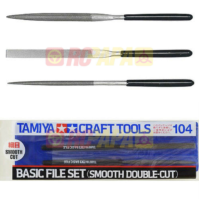 Tamiya Smooth Double Cut Basic File Set - RC Papa
