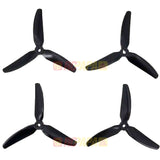 HQ 5x4x3 Tri-Blade Glass Fiber Carbonate Propellers (TP5x4x3V1S Black) - RC Papa