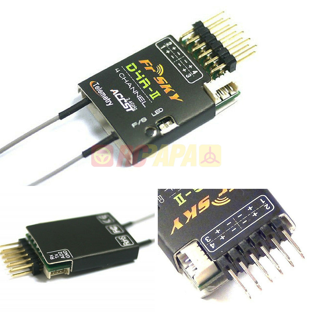 FrSky D4R-II 4/8ch 2.4Ghz ACCST Receiver (with telemetry) - RC Papa