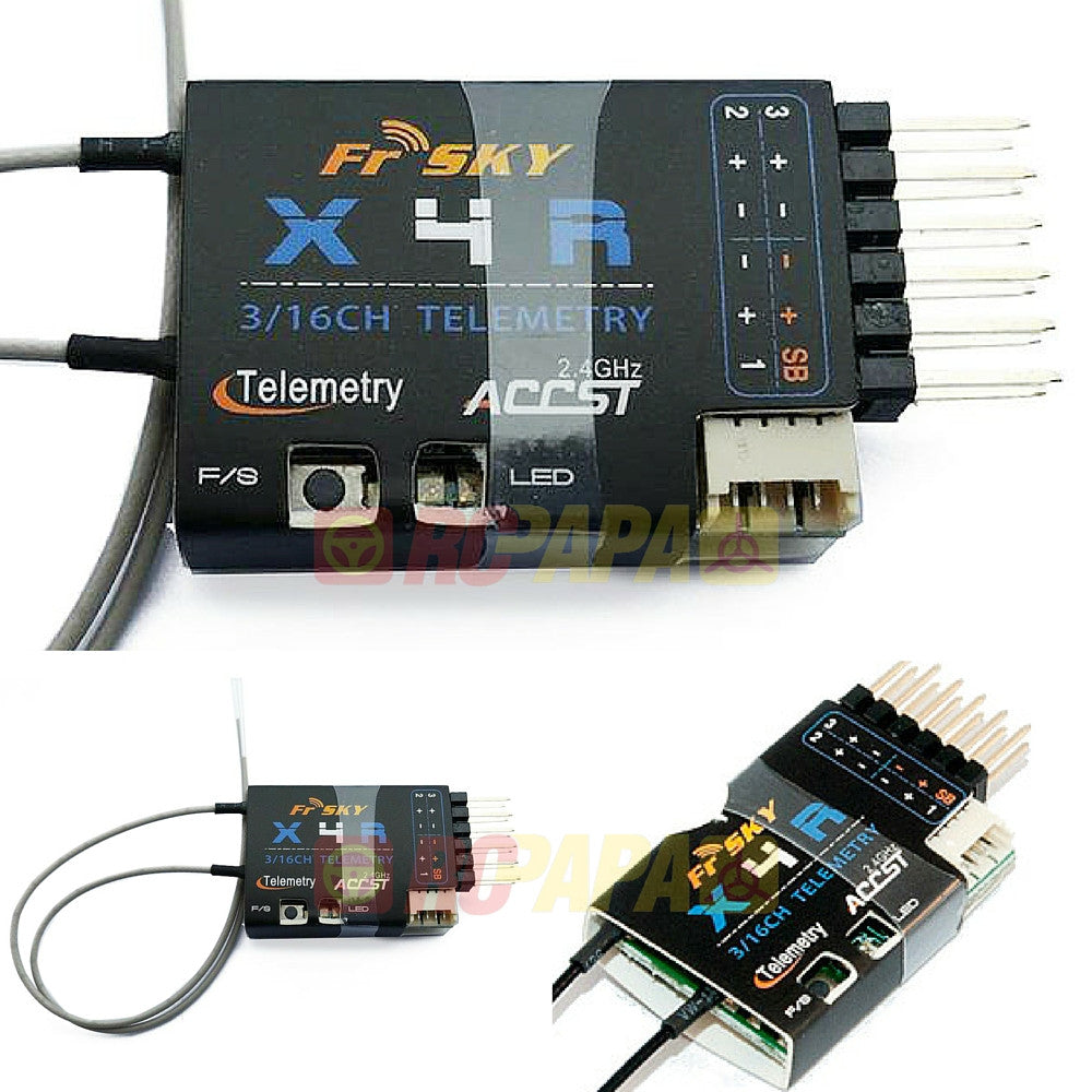 FrSky X4RSB 3/16ch 2.4Ghz ACCST Receiver (with telemetry Smart Port SBUS) - RC Papa
