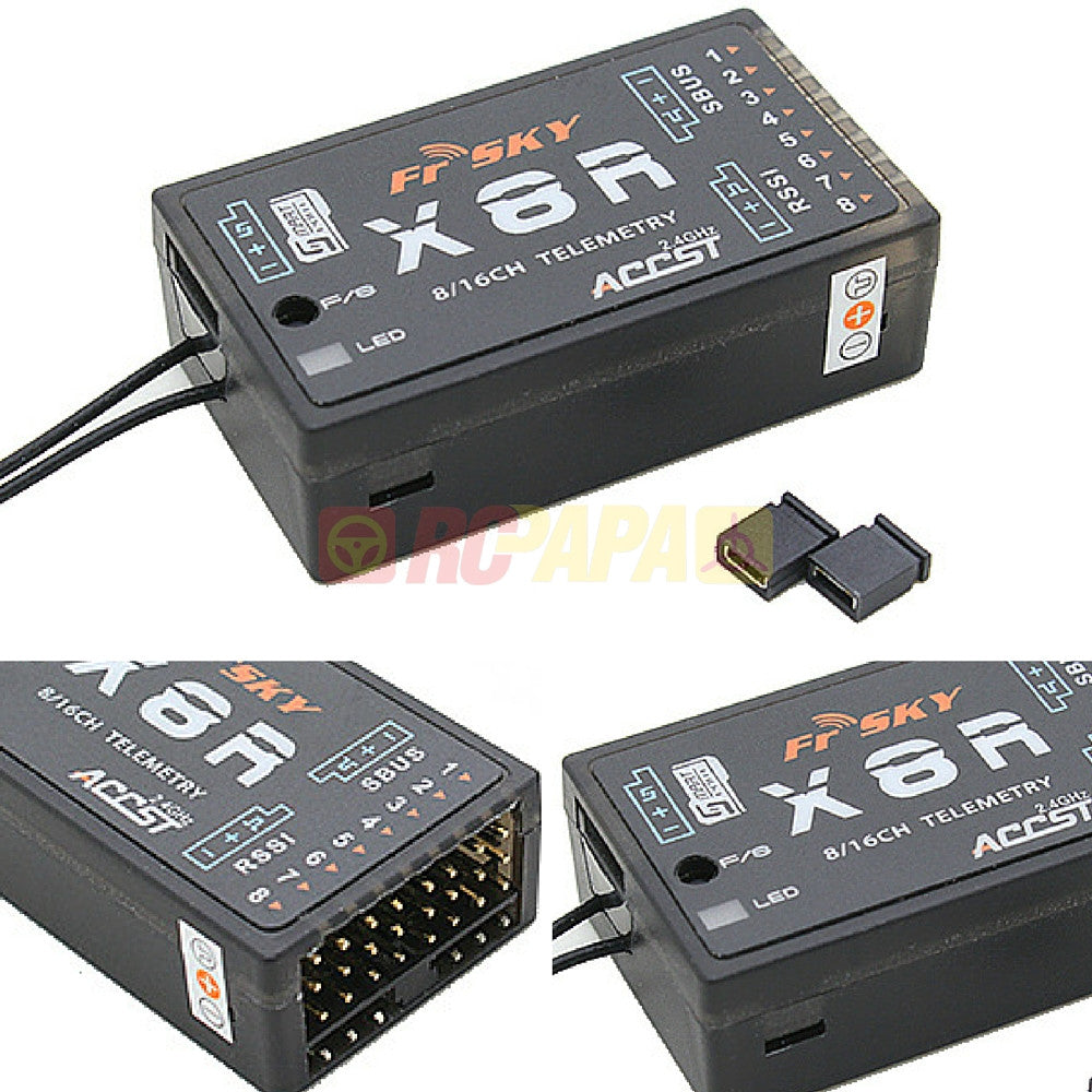 FrSky X8R 8/16ch 2.4Ghz S.BUS ACCST Telemetry Receiver (with Smart Port) - RC Papa