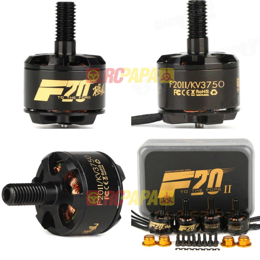 T-Motor F20 II 1408 3750KV 2-4S Brushless Motor for FPV Race (4pc Set) - RC Papa