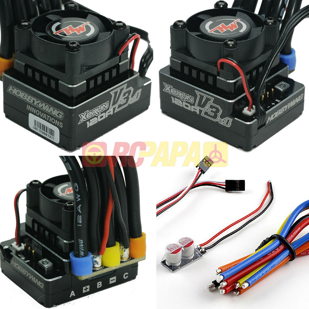 ホビーラジコン HOBBYWING XERUN 120A V3.1 ESC Hobbywing XERUN 120A v3.1 Speedo Sensored Brushless ESC for 1/10 1/12