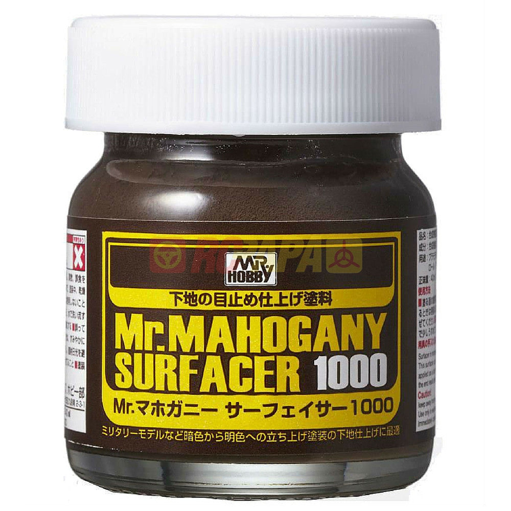 Mr. Hobby Mr. Mahogany Surfacer (Dark Brown) 1000 40ml SF290 - RC Papa