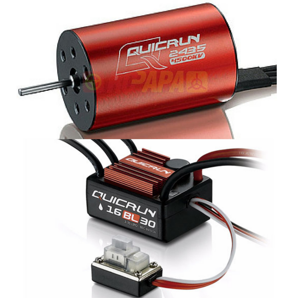 Hobbywing Quicrun 16BL30 30A 2435 4500kv Motor ESC Combo for 1/16