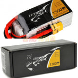 Tattu 1300mAh 14.8V 75C 4S1P Lipo Battery Pack for FPV Race - RC Papa