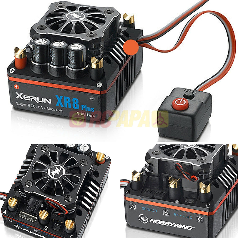 Hobbywing XERUN XR8 Plus 150A Sensored Brushless ESC for 1/8 RC Competition - RC Papa