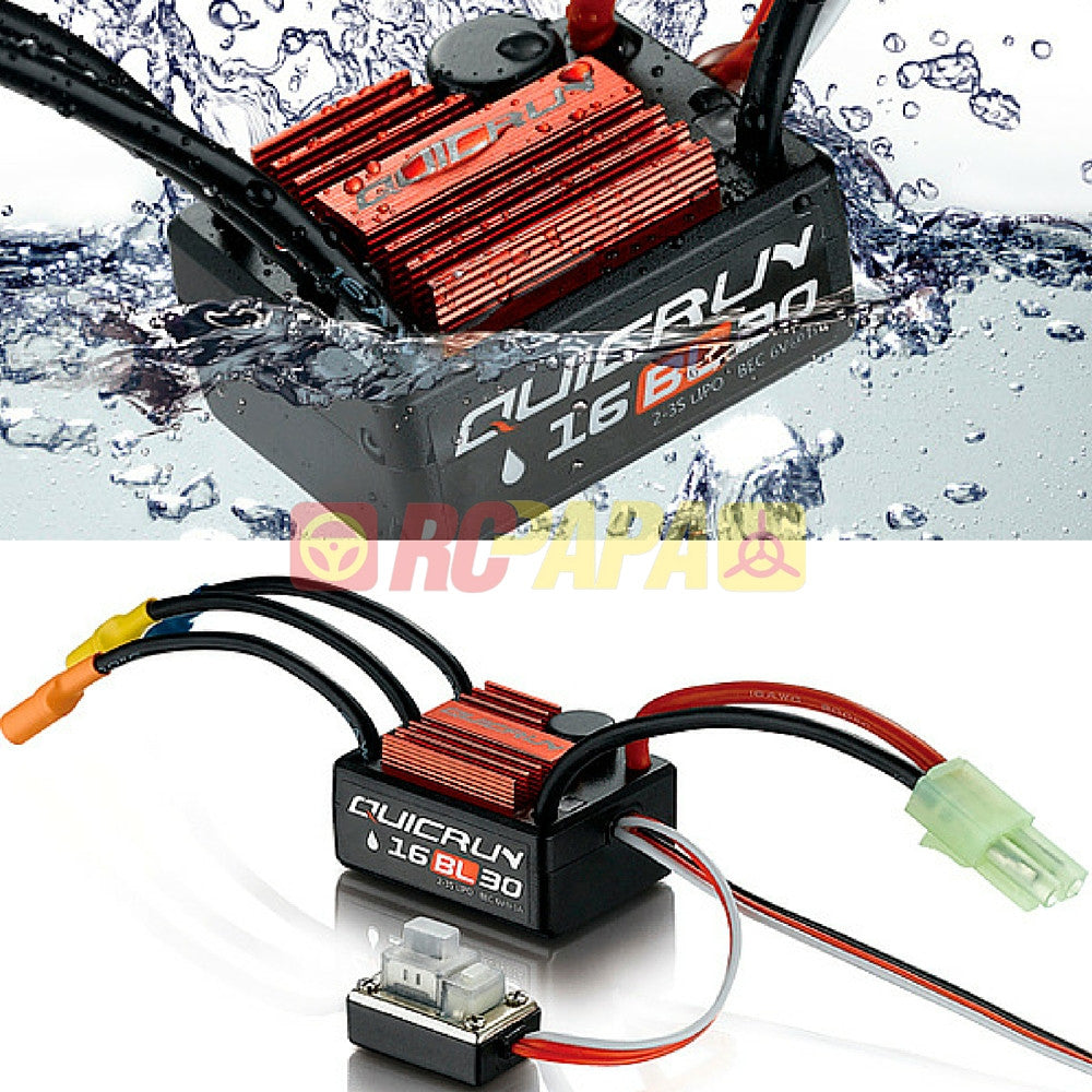 Hobbywing Quicrun Waterproof Brushless ESC 30A 16BL30 for 1/16 1/18 RC - RC Papa