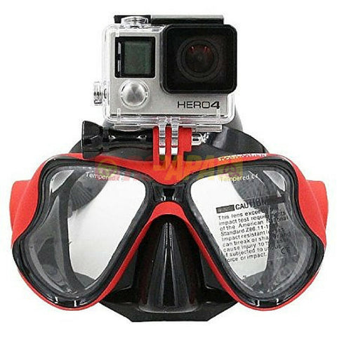 diving goggles with gopro mount Half Face Snorkeling Mask for Surface Scuba Diving with GoPro Mount (R – RC Papa
