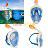 Tribord Easybreath Snorkeling Full Face Mask for Surface Scuba Diving Snorkel Blue - RC Papa