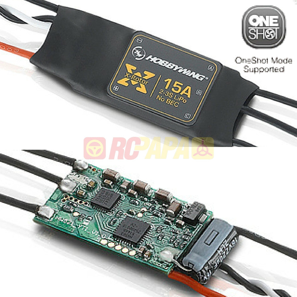 Hobbywing XRotor 15A Brushless ESC Speed Control for QAV250 (OneShot Supported) - RC Papa