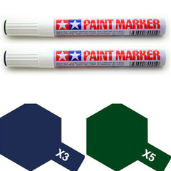 Tamiya Paint Marker Royal Blue Green X3 X5 89003 89005 Combo - RC Papa