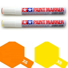 Tamiya Paint Marker Orange Yellow X6 X8 89006 89008 Combo - RC Papa