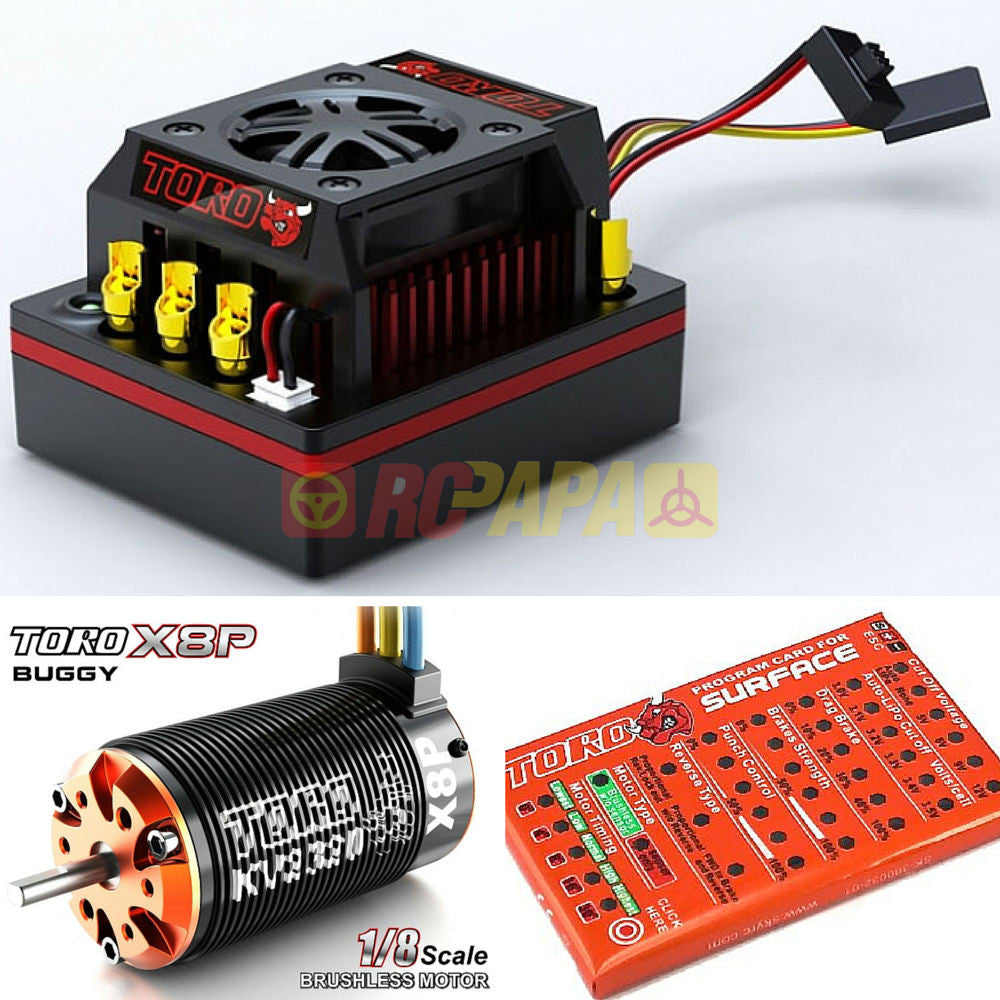 SkyRC Toro 8 150A X8P Brushless Combo for 1/8 Buggy - RC Papa